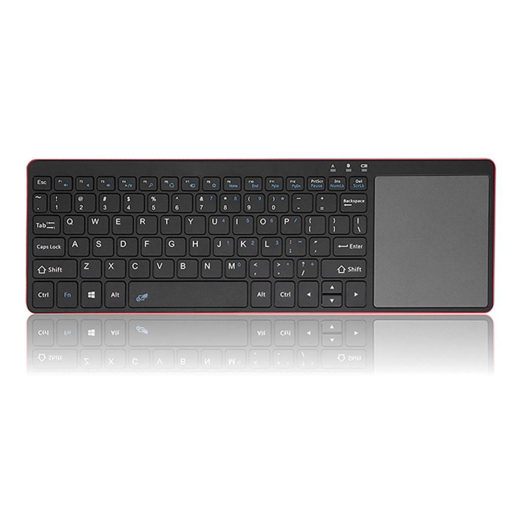 Slim Wireless Keyboard BT3.0 80 Keys for iOS Android Windows Black+Red