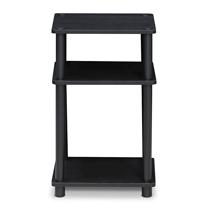 Jaya Simple Home 3Tier Adjustable Shelf Bookcase Black Just 3Tier End Table 1Pack AmericanoBlack