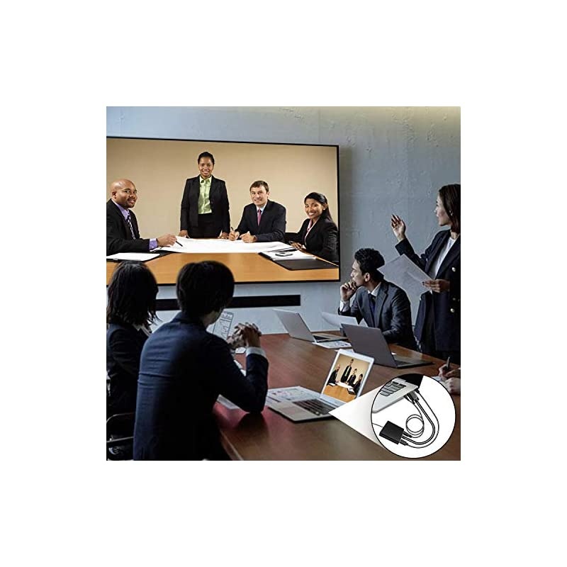 VGA to HDMI Adapter for Monitor TV Active 1080P Video Output with Audio VGA to HDMI Converter Male to Female Compatible with PC Computer Laptop Projector Desktop DVD Plug n Play