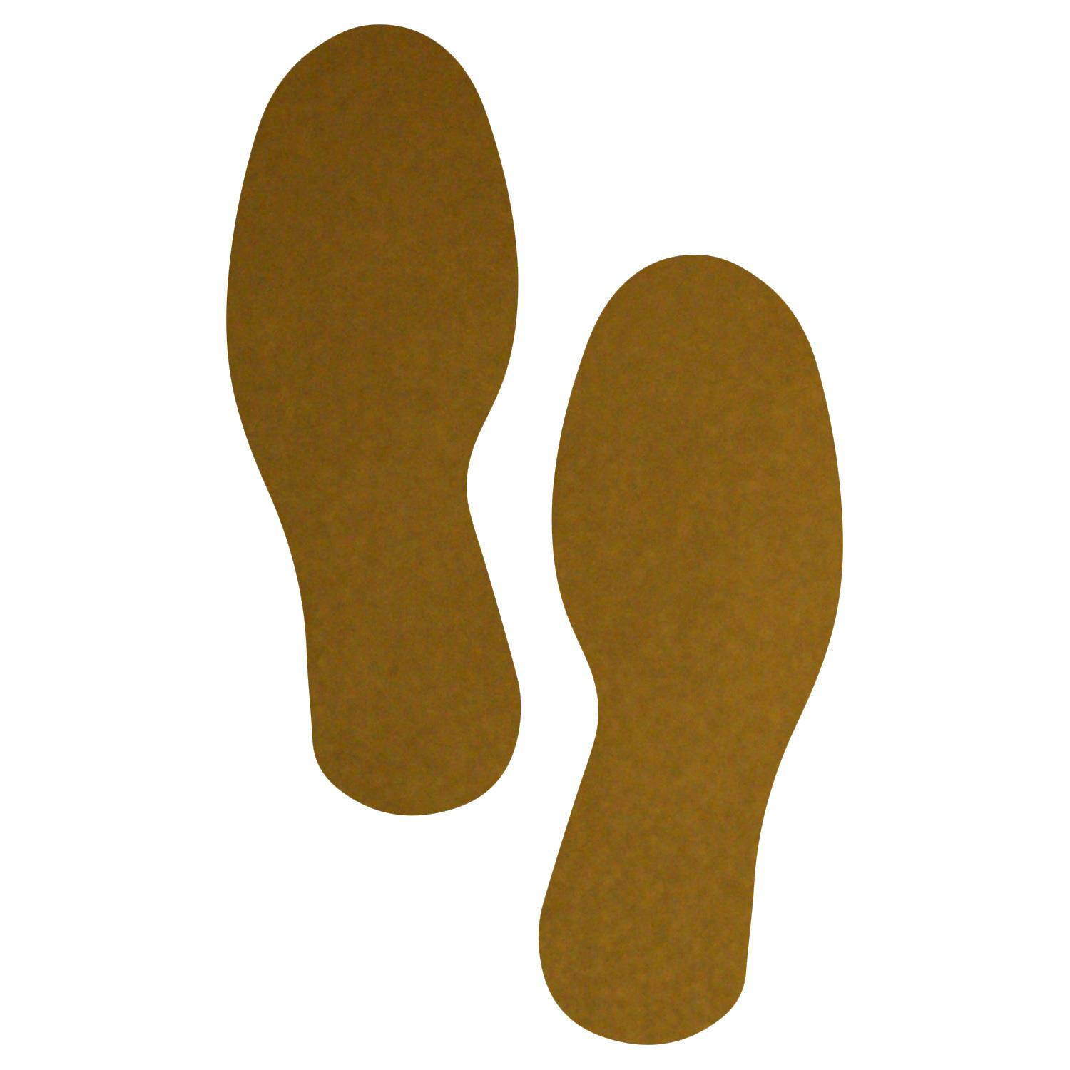 LiteMark Large Size Metallic Gold Footprint Decals - Pack of 8 (4 Pairs)