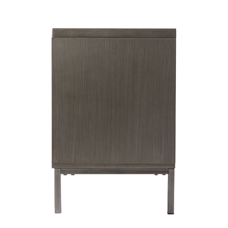 Binsprai Storage Media Stand for TVs upto 60" Silver - Aiden Lane