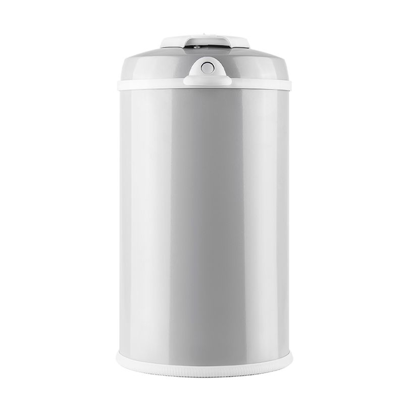 Bubula JR 60699 Premium Steel & Aluminum Diaper Waste Pail with Air Tight Lid and Security Lock for Nursery or Any Room Use, Gray