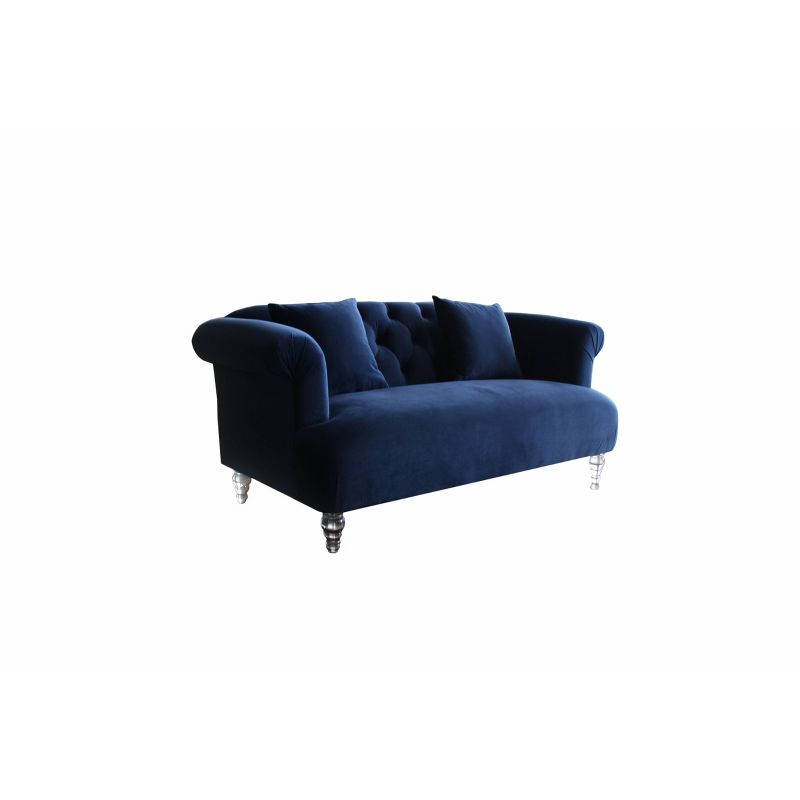 Elegance Contemporary Loveseat Blue/Acrylic - Armen Living