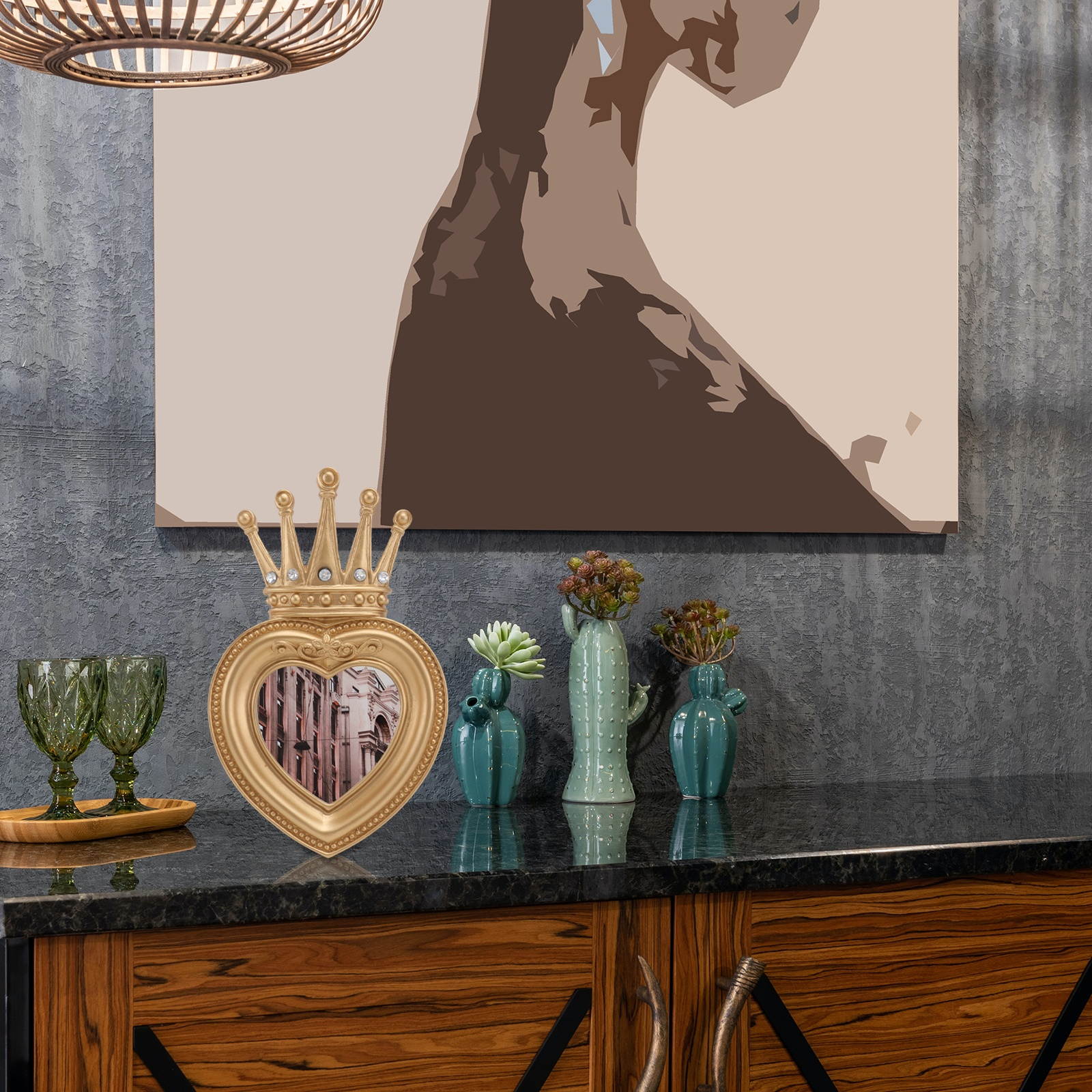 1pc European Style Photo Frame Decor Scene Decor Creative Photo Holder Decor