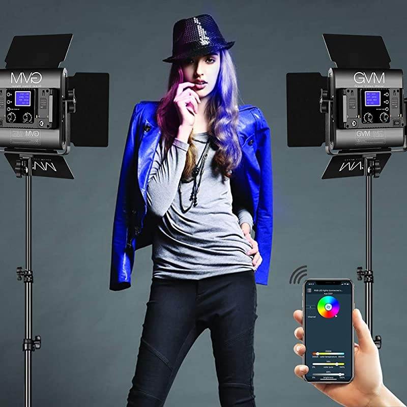 RGB LED Video Lighting Kit, 800D Studio Video Lights with APP Control, Video Lighting Kit for YouTube Photography Lighting, 3 Packs Led Light Panel, 3200K-5600K, 8 Kinds of The Scene Lights
