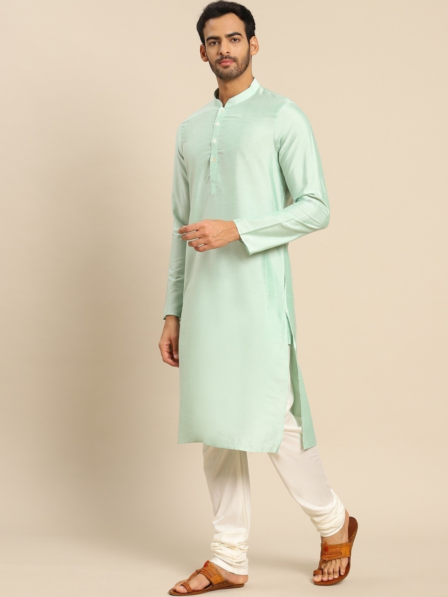 KISAH Sea Green Regular Fit Kurta Bottom Set