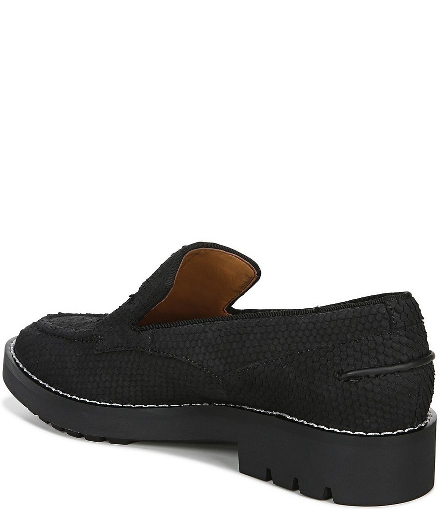 Sarto by Franco Sarto Tivoli Scale Textured Leather Lug Penny Loafers