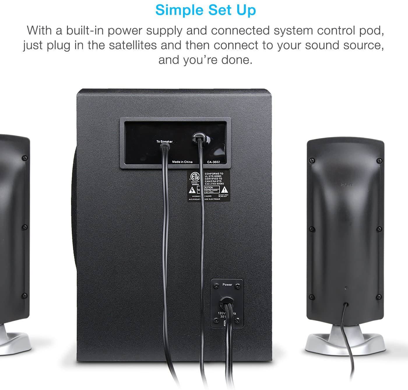 Cyber Acoustics Subwoofer Satellite System (CA-3602a)