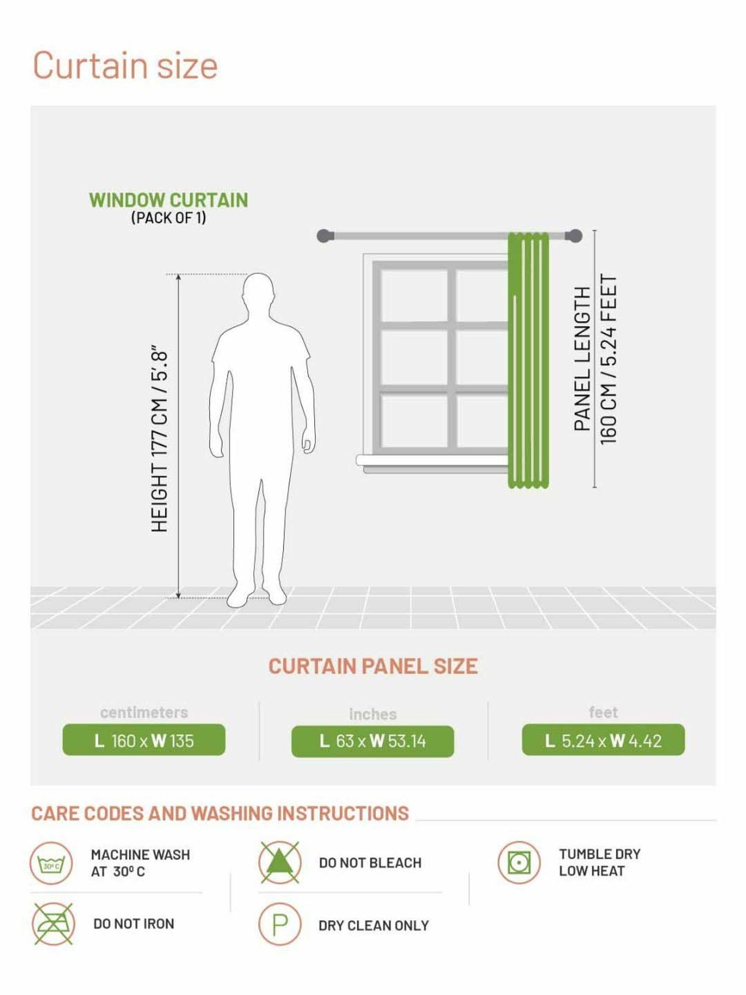 Ddecor Live Beautiful Blue Polyester 5 ft Window Curtain