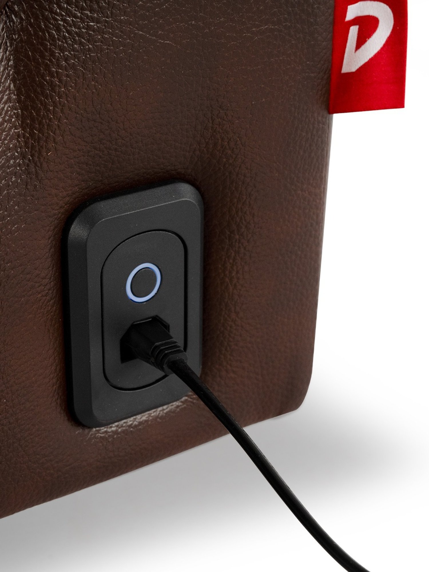 Durian Valerano Coffee Brown Leather Reclining Sofa