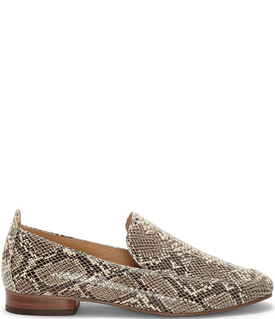CC Corso Como Enjio Snake Print Leather Block Heel Loafers