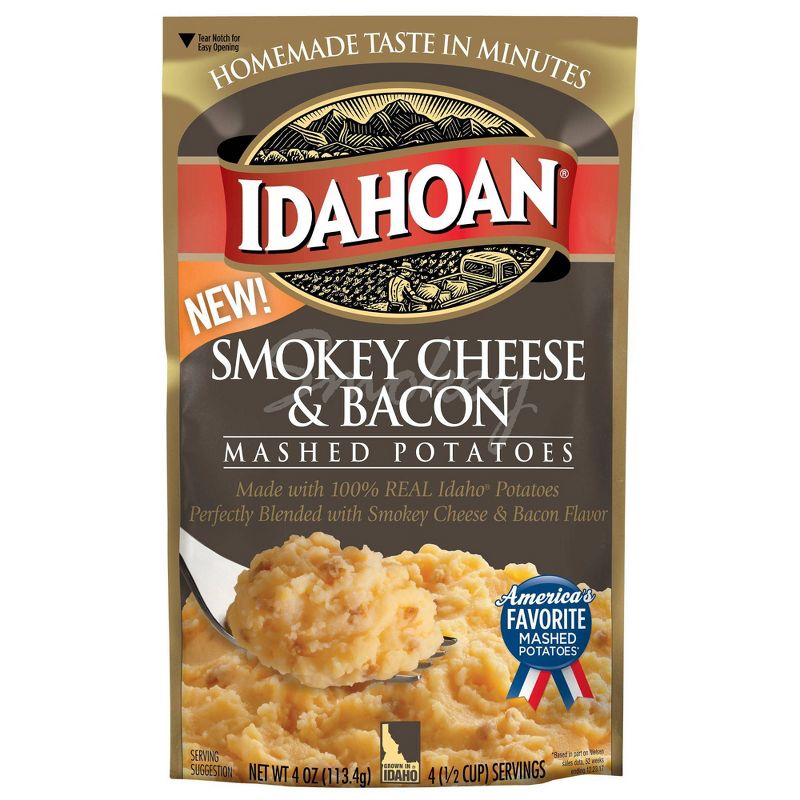 Idahoan Smokey Cheese & Bacon Mashed Potatoes - 4oz