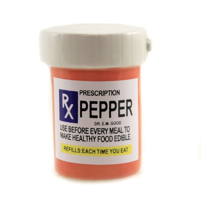 Tabletop 3.0" Magnetic Rx Salt Pepper Set/2 Prescription Bottle Pills Pacific Trading  -  Salt And Pepper Shaker Sets