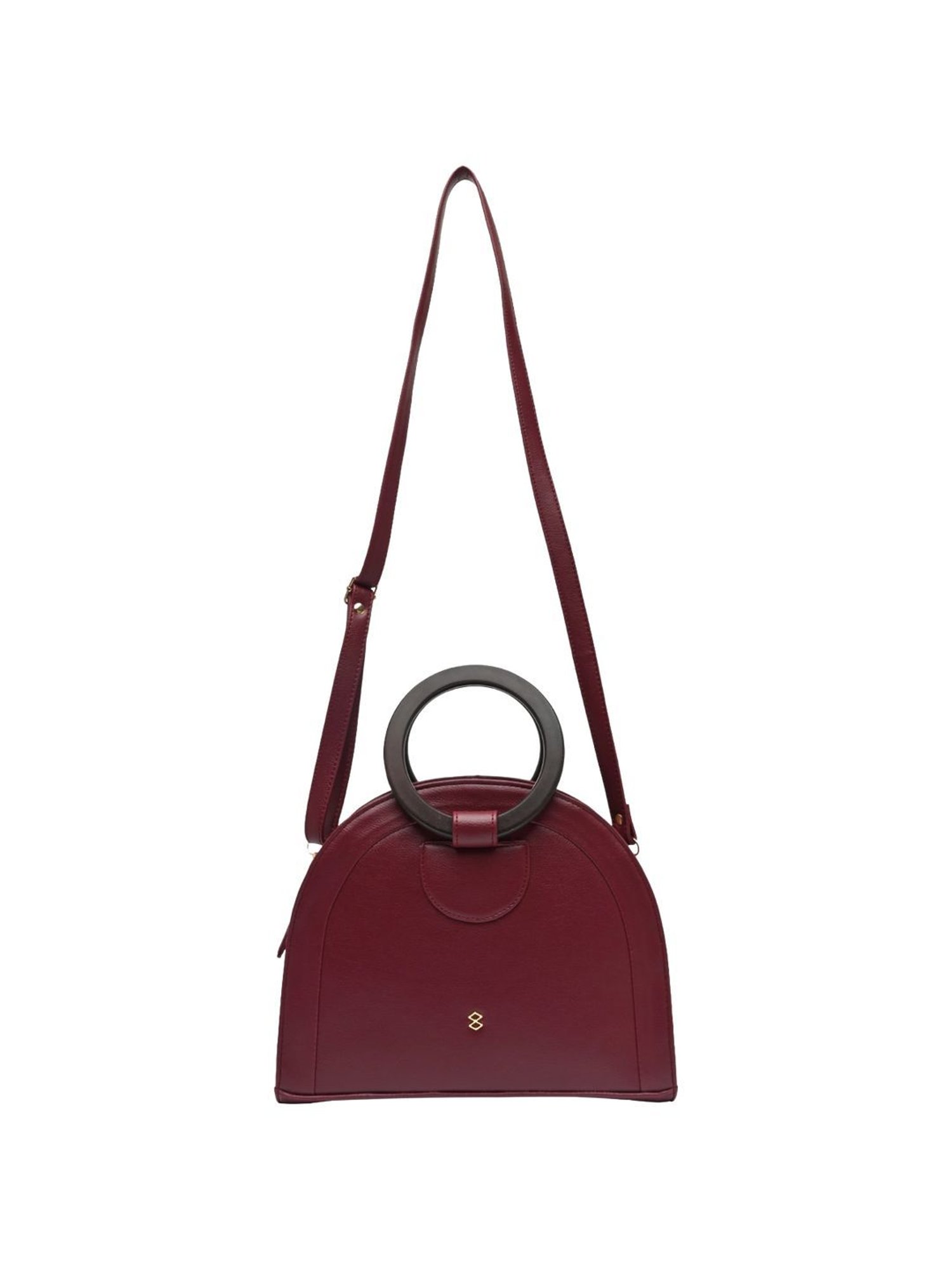 Horra Wine Solid Medium Handbag