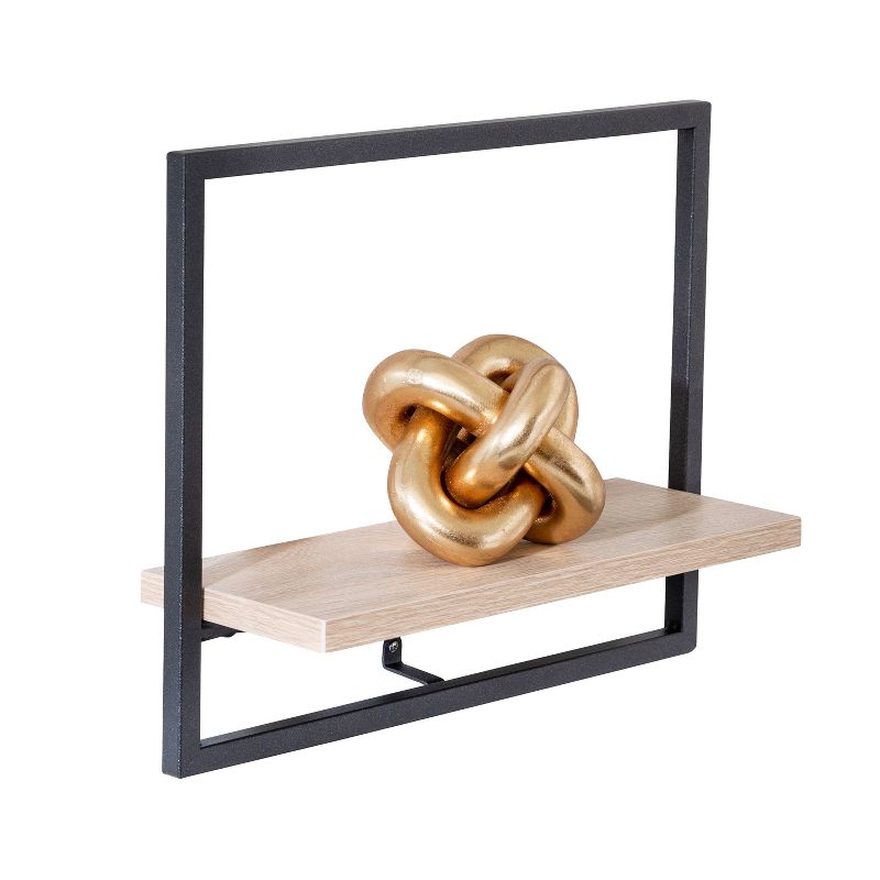 Honey-Can-Do Floating Wall Shelf Natural