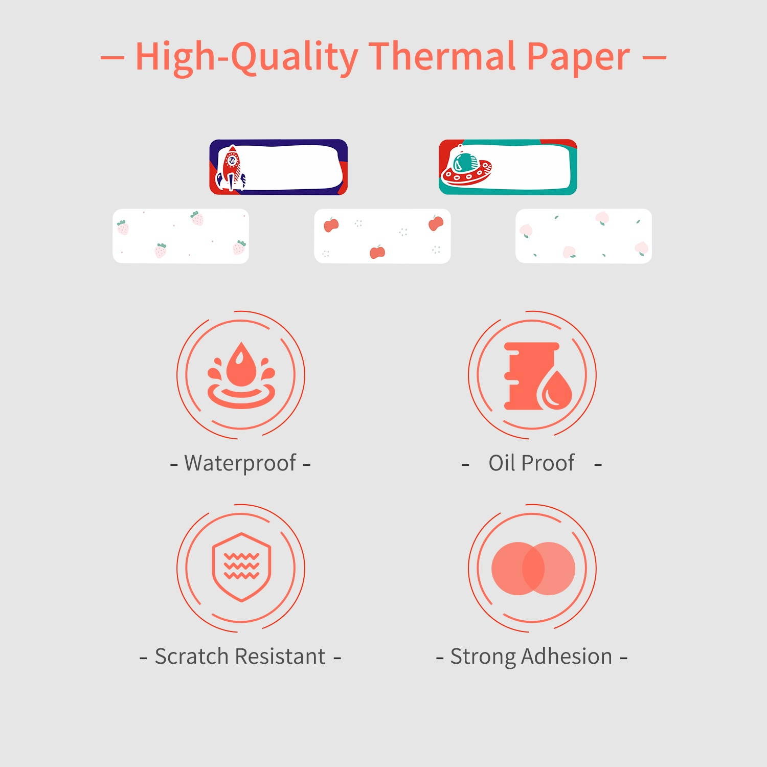 Aibecy Colorful Label Paper Self-Adhesive Thermal Paper Roll 12*30mm 210sheets/roll Compatible with Phomemo D30 Thermal Printer for Home Office Organization