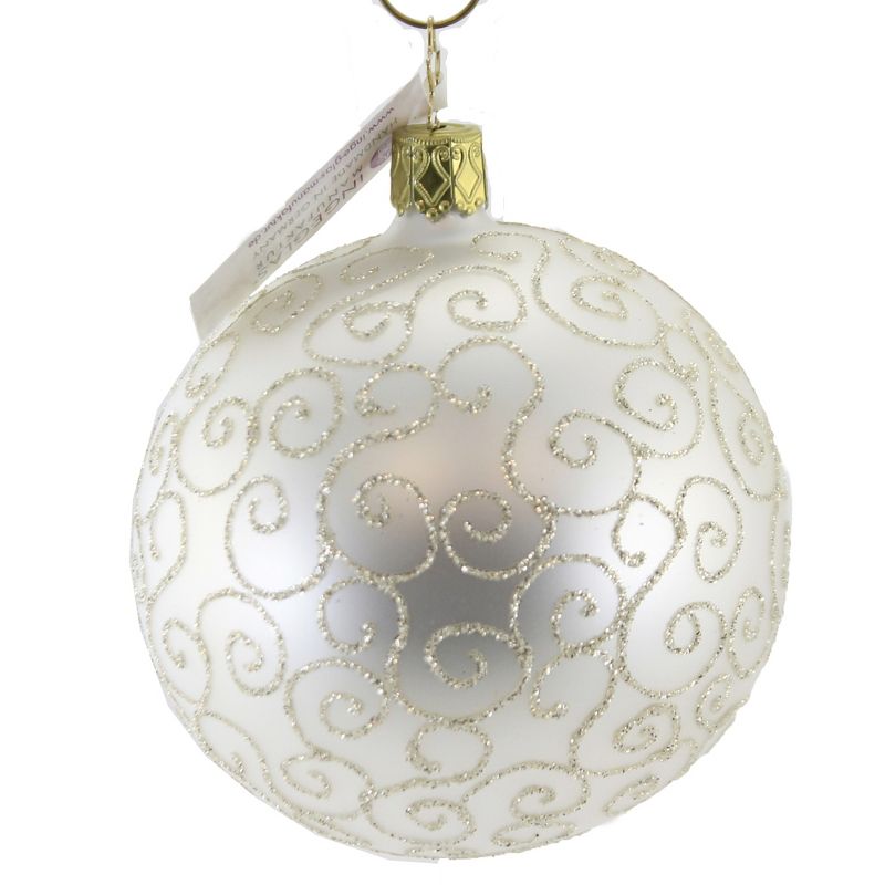 Inge Glas 3.5" Mistletoe Reflection Christmas Ornament  -  Tree Ornaments