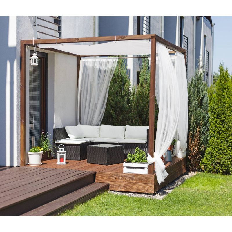 Loft by Umbra 36"-66" Soft Square Curtain Rod Set Oil Rubbed Bronze