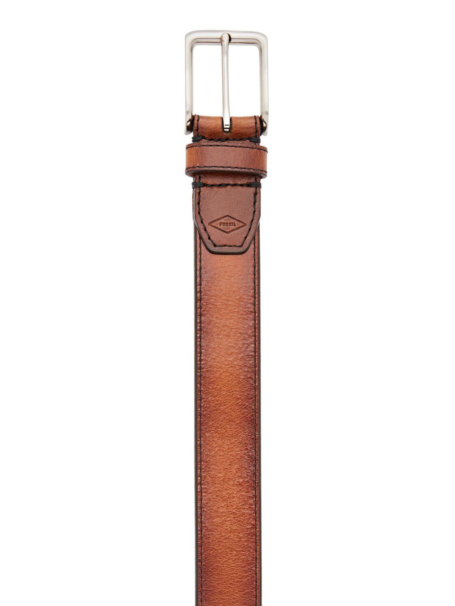 Fossil Griffin Brown Leather Solid Waist Belt