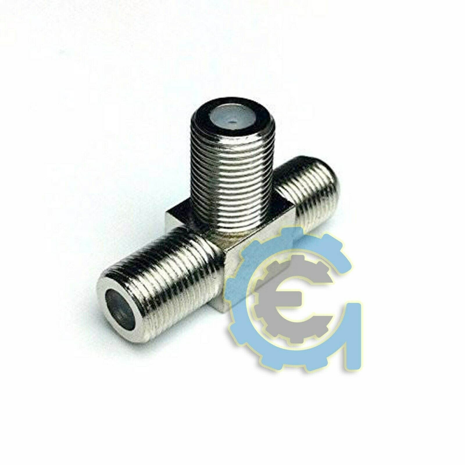 2PCS F Type Connector Triple 3 Way Splitter TV RF Coaxial Coax Adapter USA