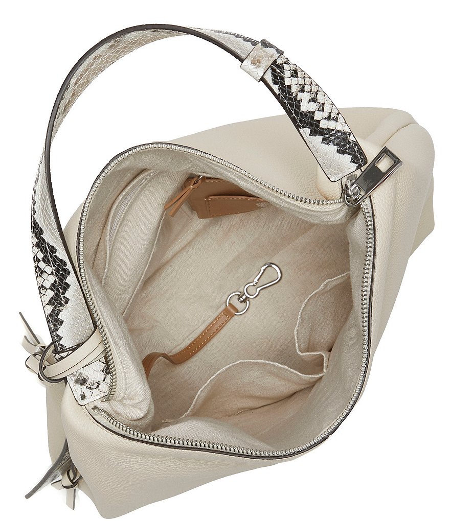Calvin Klein Ivy Linen Python Hobo Bag