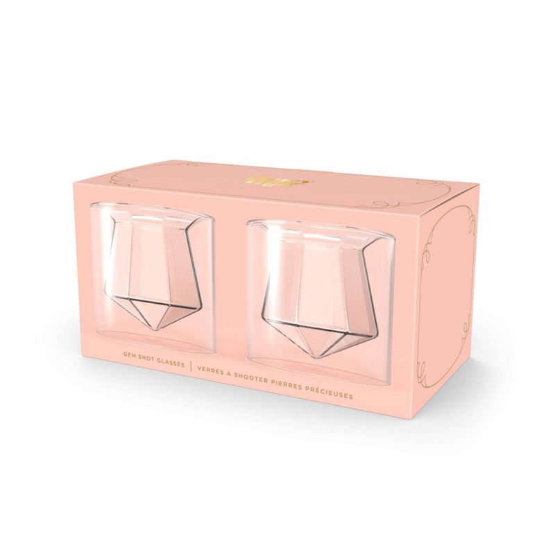 2.5oz 2ct Double Wall Gem Shot Drinkware Glasses