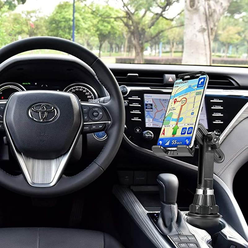 Car Holder Phone Tablet Mount Upgrated Adjustable Automobile Universal Cup Phone Holder Smart Cell Phone Cradle Car Cup Mount for iPhone 11 SE X XR 8 7 S10 Smartphone Under 12.9&rdquo;Tablet