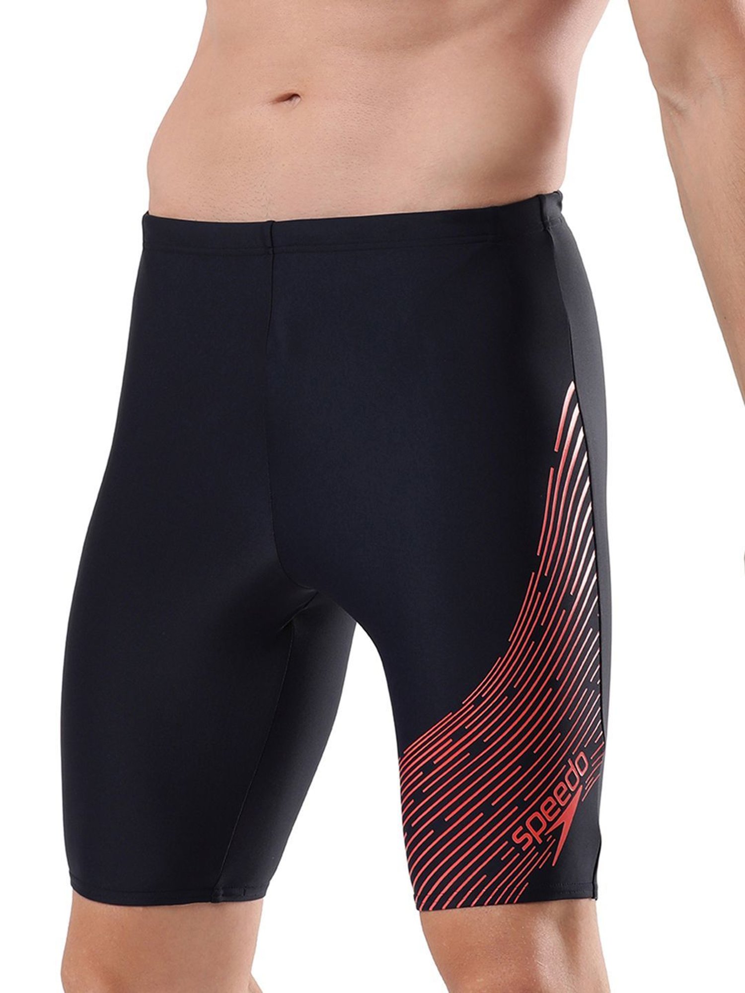 Speedo Navy Regular Fit Printed Sports Shorts