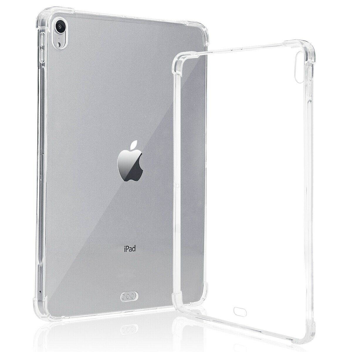 For Apple iPad Pro 11inch TPU (2018) Clear Soft Case Back Skin + 3x Screen Cover