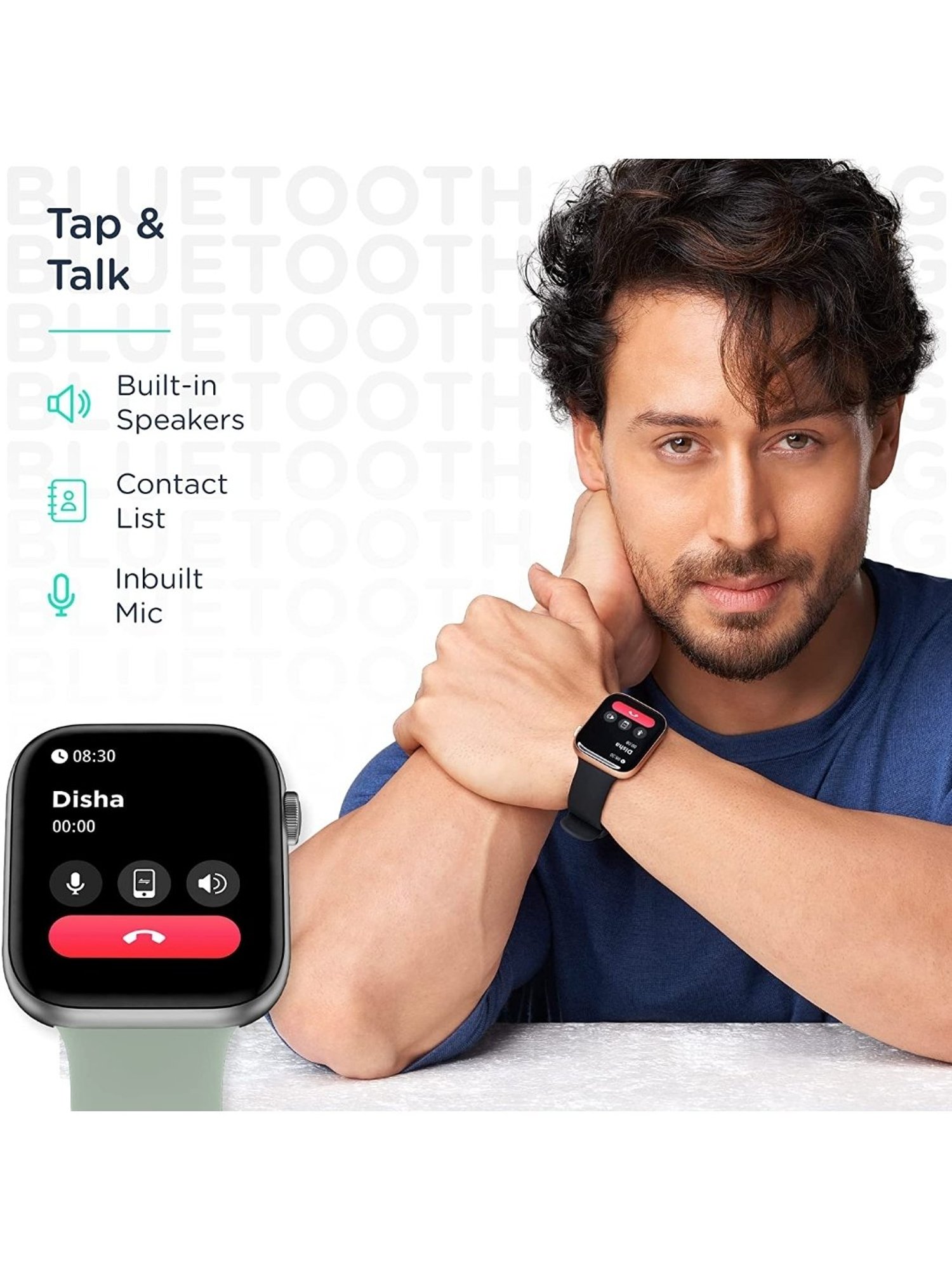 Pebble Cosmos MAX 1.81 inch Largest Display Bluetooth Calling Smartwatch - Mint Green