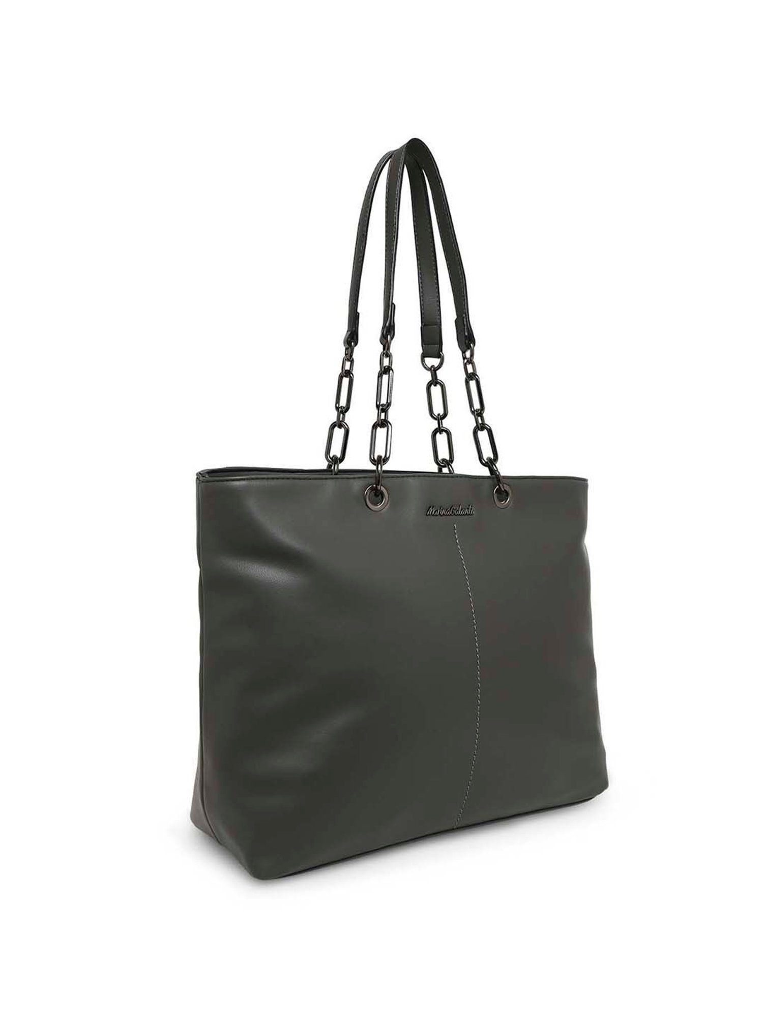 Marina Galanti Grey Solid Medium Tote Handbag