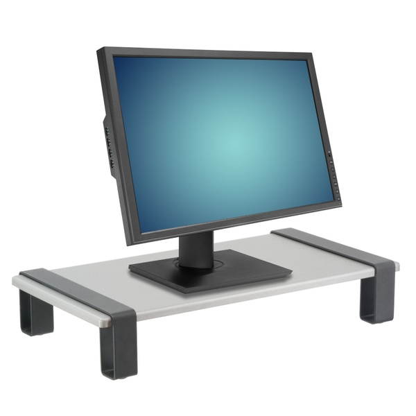 Kantek Monitor Stand 19-1/10"Wx10-1/5"Dx3-3/5"H Black/Gray MS730