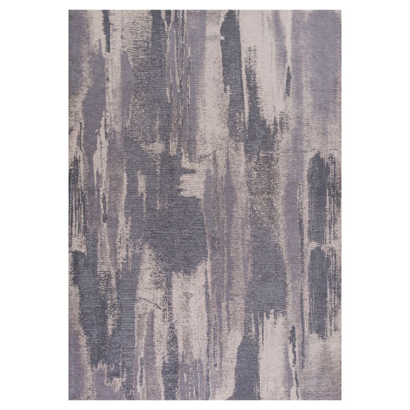 Gray Stripe Pressed/Molded Area Rug 3'3"x5'3" - KAS Rugs