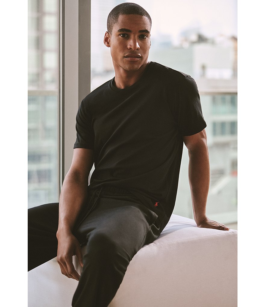 Cremieux Big & Tall Short Sleeve Solid Cotton Blend Knit Lounge T-Shirt