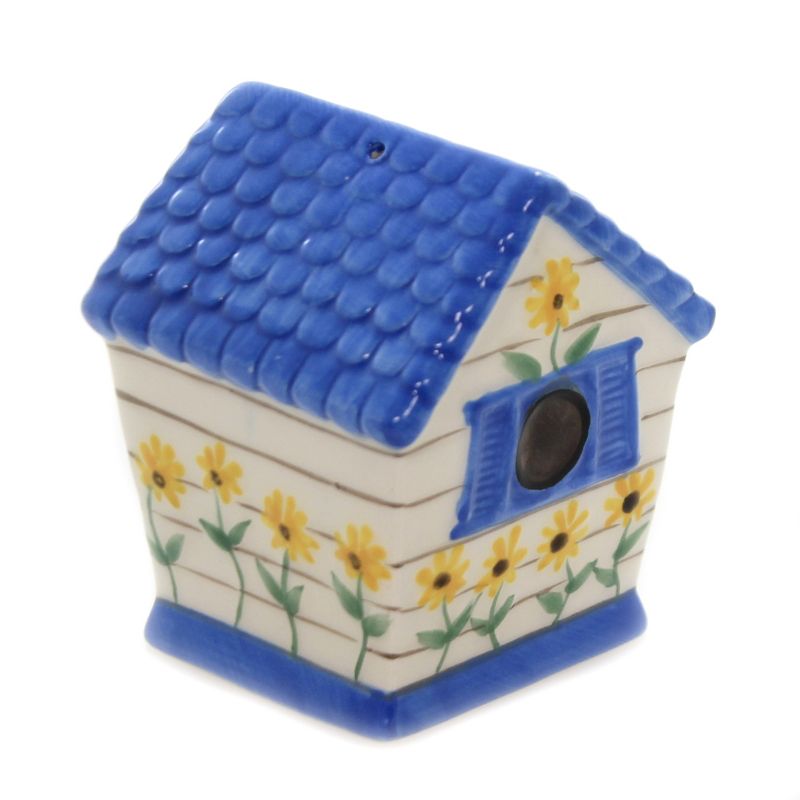 Tabletop 3.0" Kissing Blue Bird & House Set/2 Salt Pepper Shaker Magnetic Pacific Trading  -  Salt And Pepper Shaker Sets