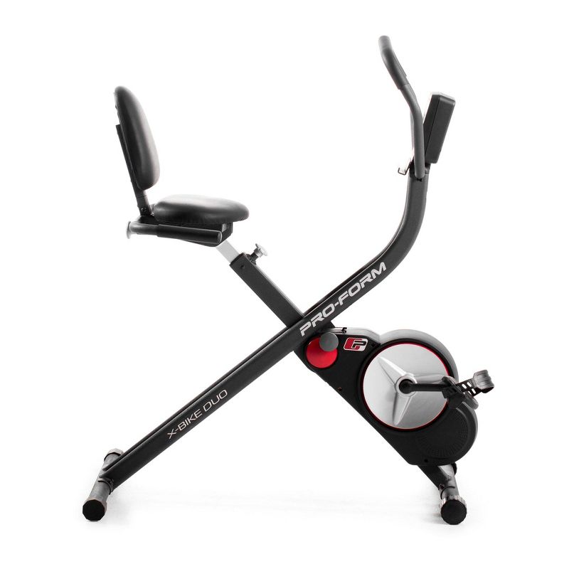 Body Flex Sports Body Rider BRF700 Stationary Full Body Cardio Exercise Upright Fan Bike with Dual Action Handlebars and Adjustable Seat