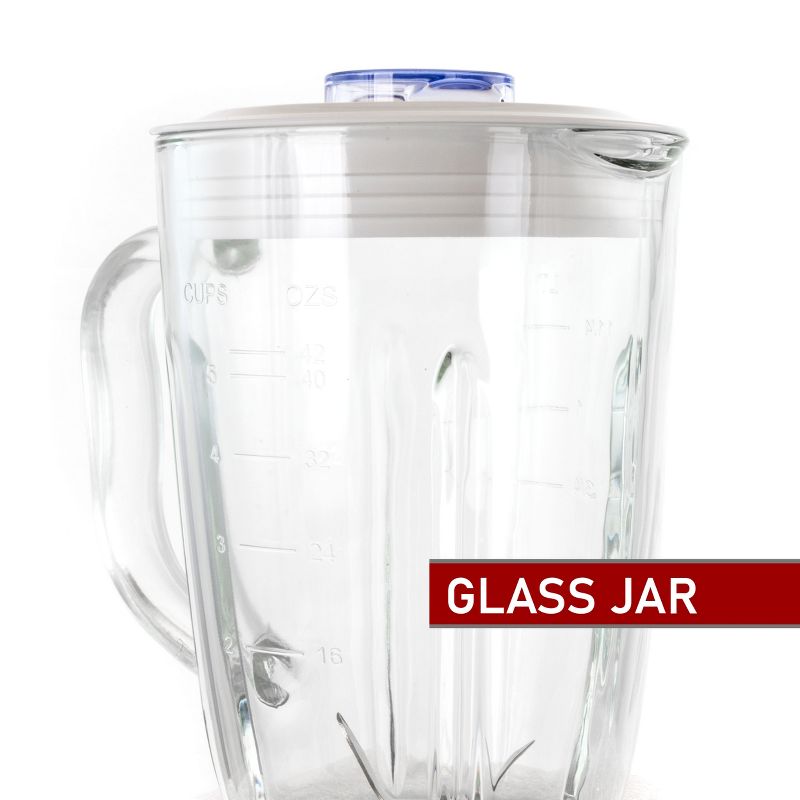 Better Chef 42 Ounce Glass Jar Blender in White
