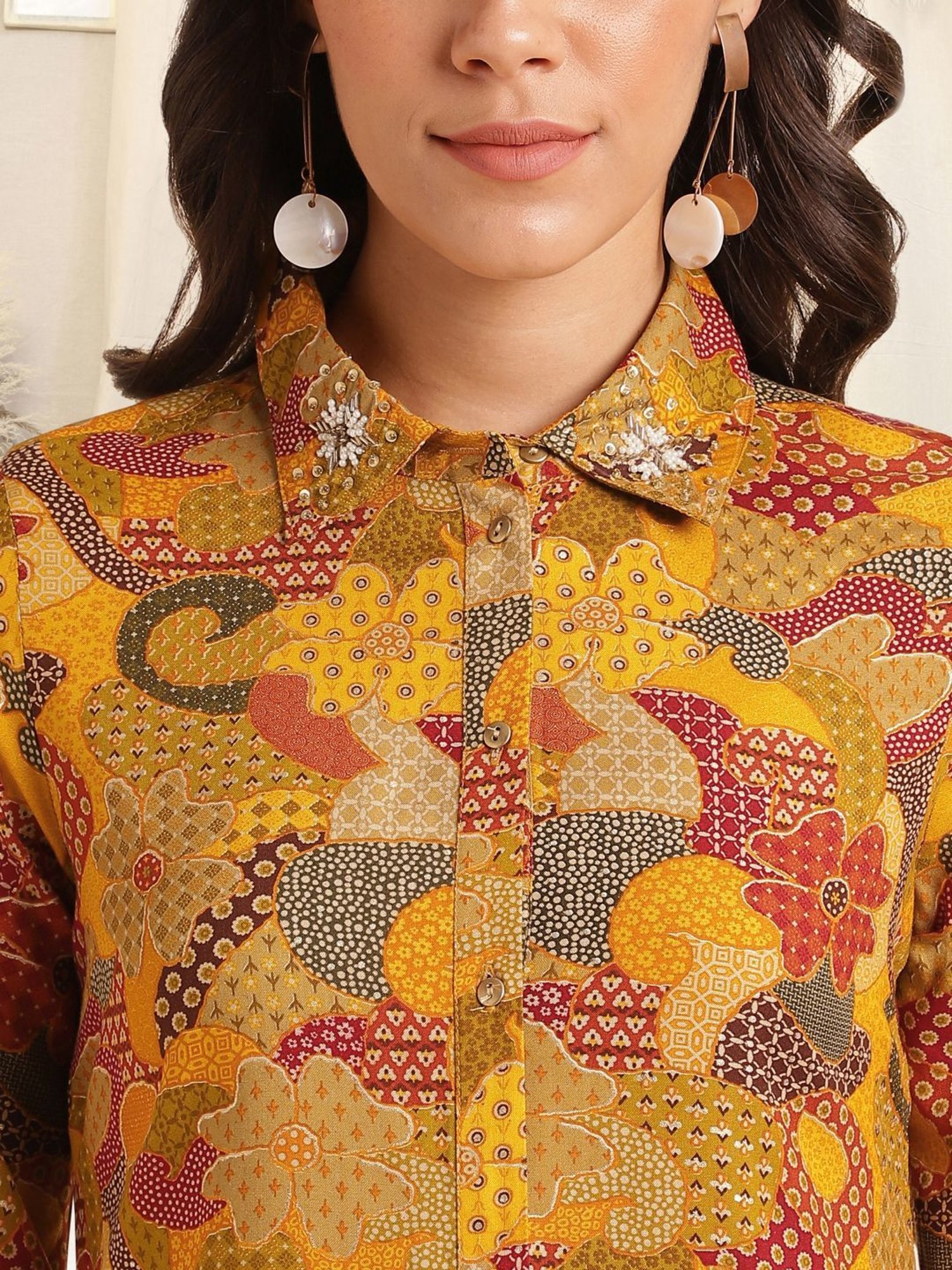 MIRCHI FASHION Brown Printed Shirt Pant Set