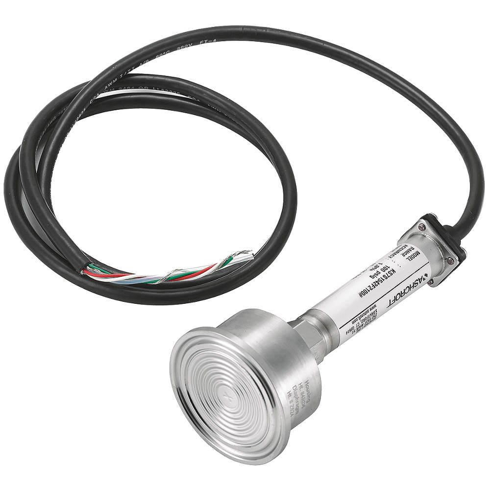 ASHCROFT KS7S1542F2100# Sanitary Transducer,Range 0 to 100 psi