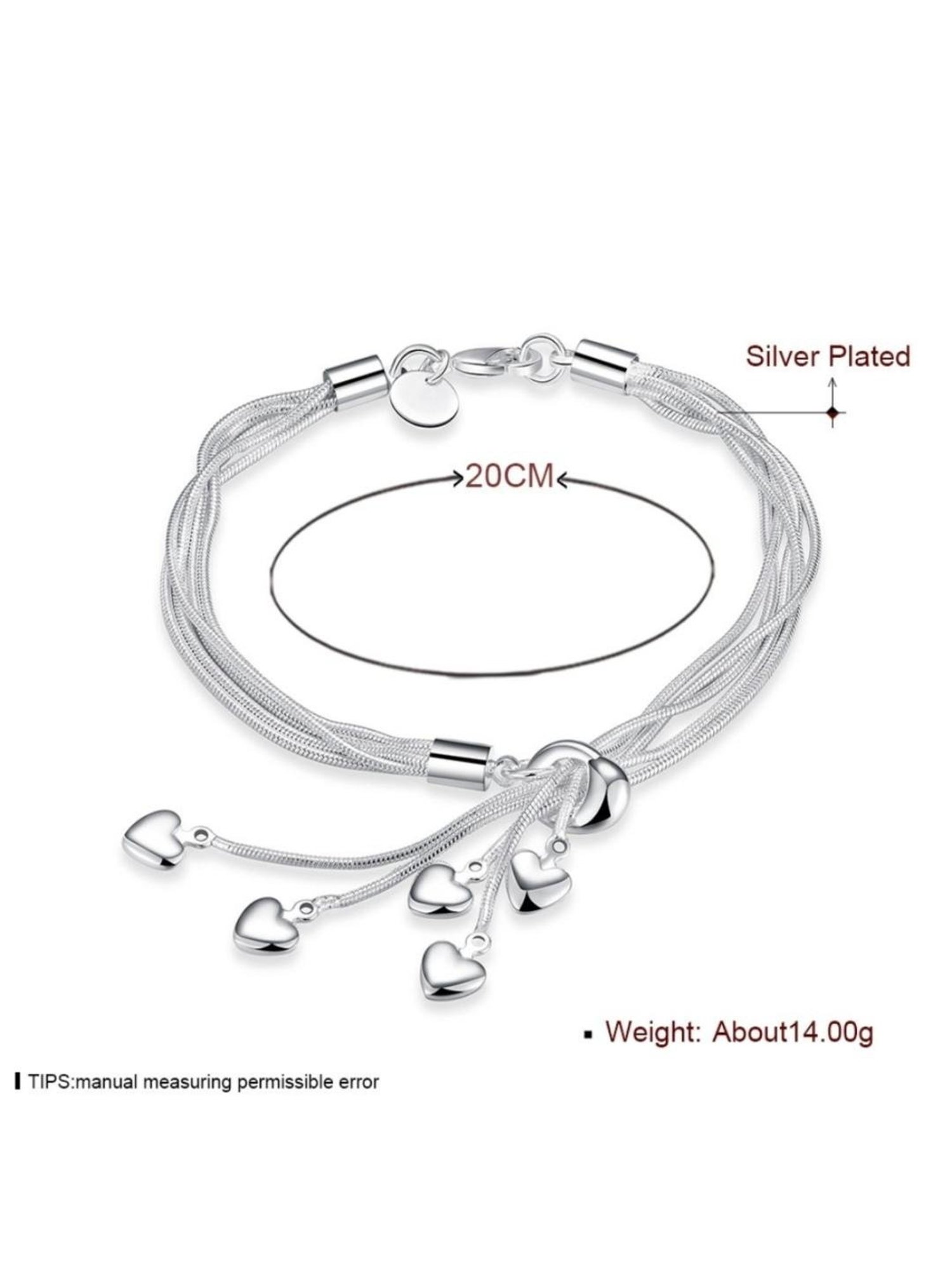YouBella Stylish Latest Design Jewellery Silver-Plated Charms Bracelet