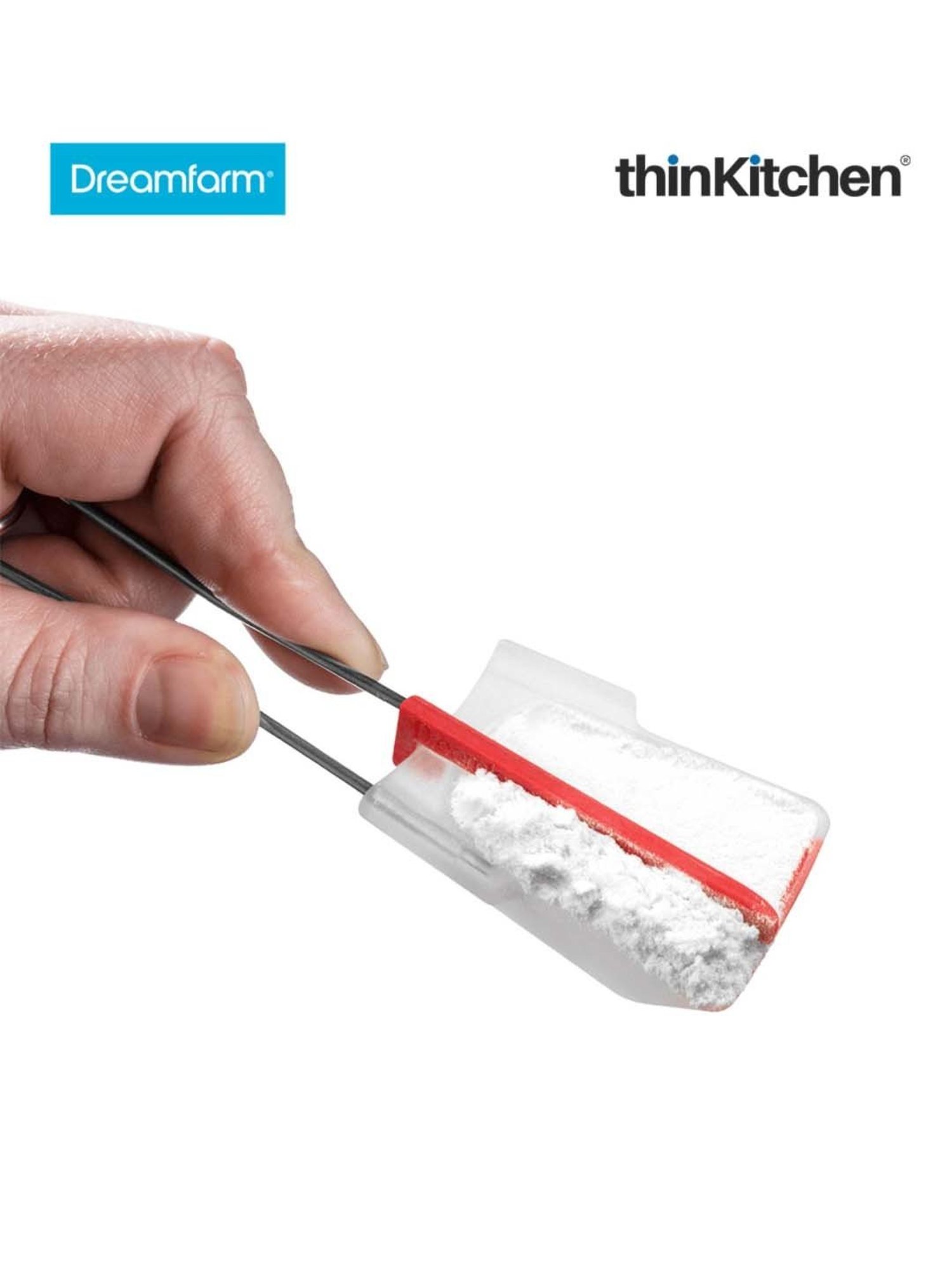 Dreamfarm Red Polypropylene Levoons Self-Leveling Measuring Spoon - Set of 4