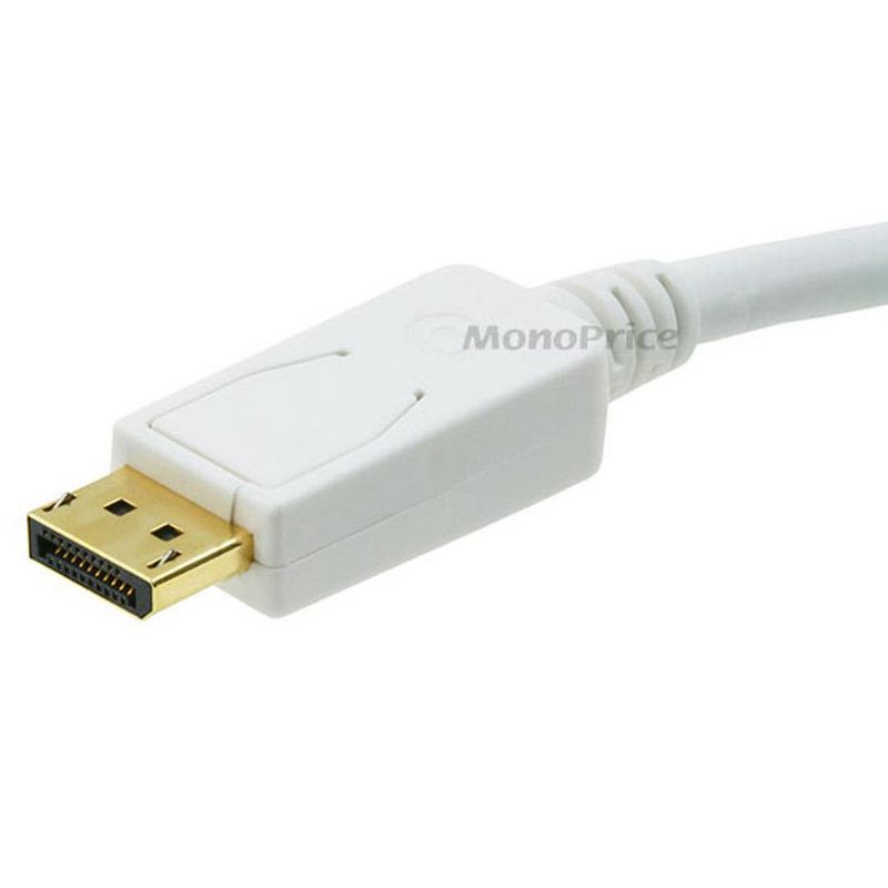 Monoprice Video Cable - 15 Feet - White | 28AWG DisplayPort to DVI Cable