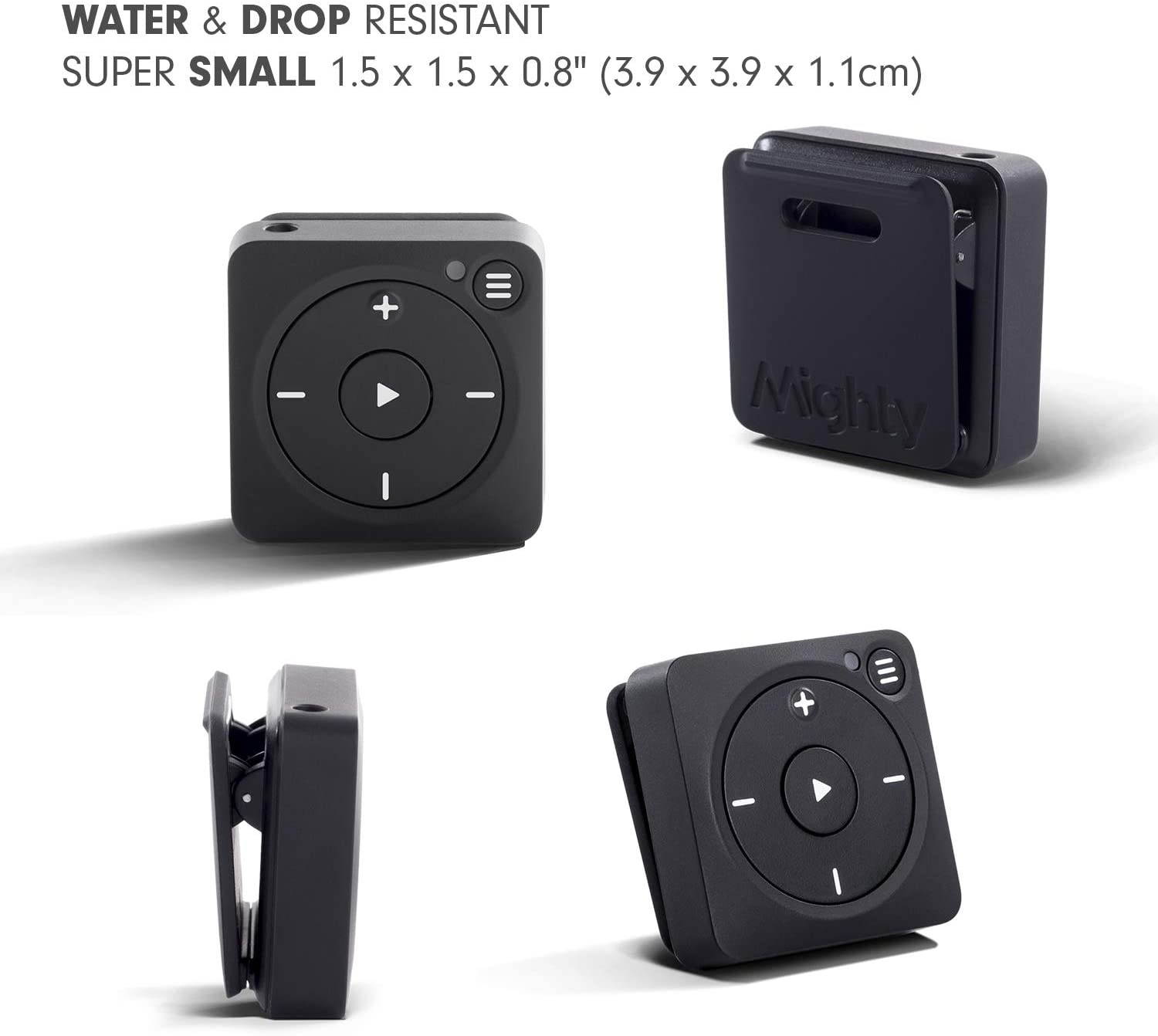 Mighty Vibe Spotify Music Player - Bluetooth & Wired Headphones - 1,000+ Song Storage - No Phone Needed - Black