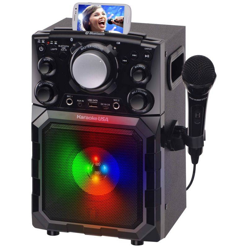 Karaoke USA GQ410 Portable MP3 Karaoke Player system - Black