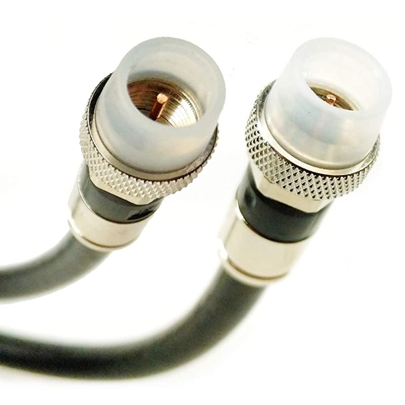 RG6 Coaxial Cable WEATHER SEAL ANTI CORROSION BRASS COMPRESSION CONNECTORS ASSEMBLE IN USA UL ETL CMR rated CATV RoHS 75 Ohm RG6 Digital Audio Video BROADBAND INTERNET CABLE