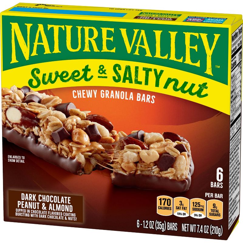 Nature Valley Sweet & Salty Dark Chocolate-Peanut & Almond Granola Bars - 6ct