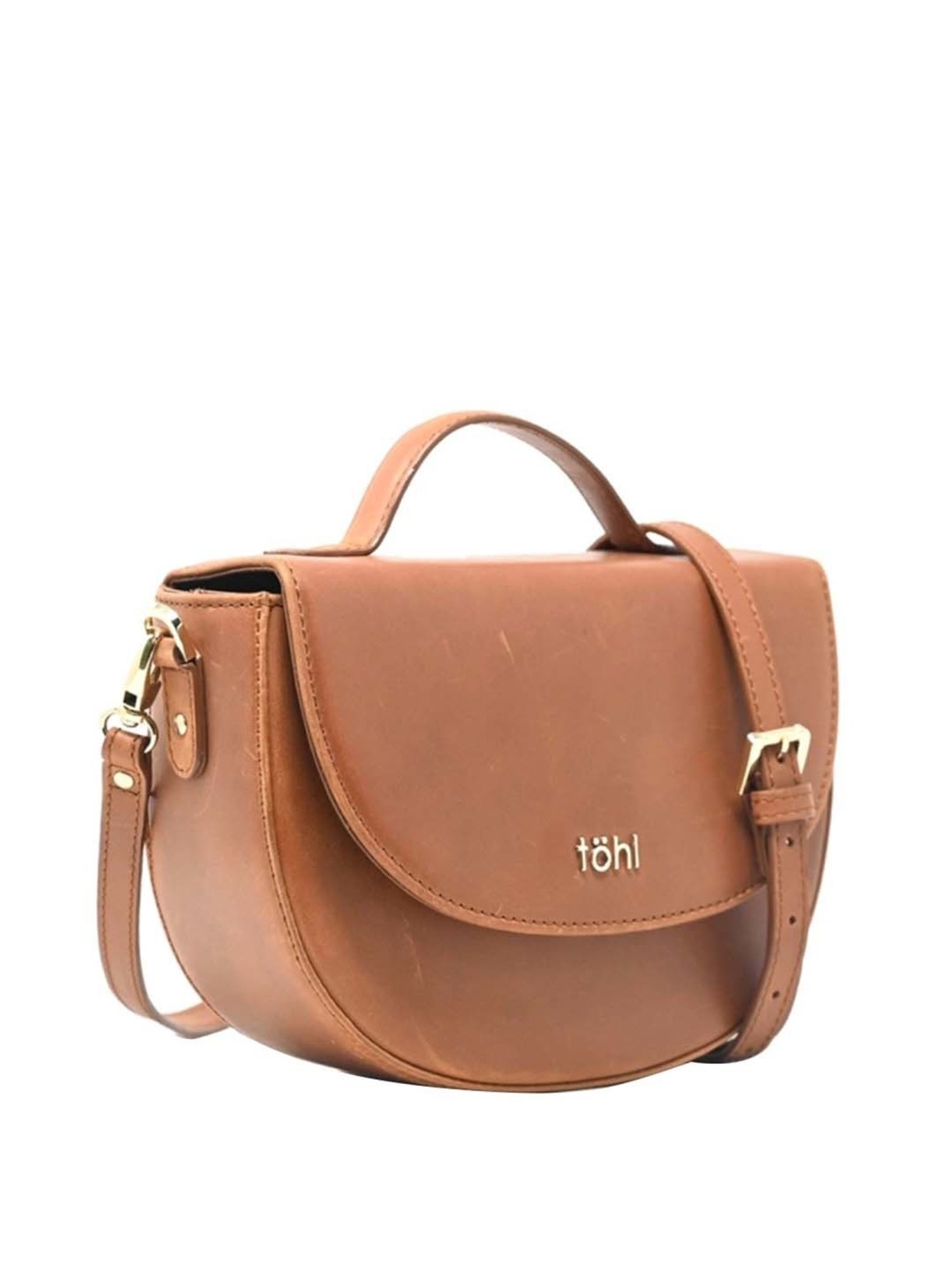 Tohl Swinton Tan Solid Medium Handbag