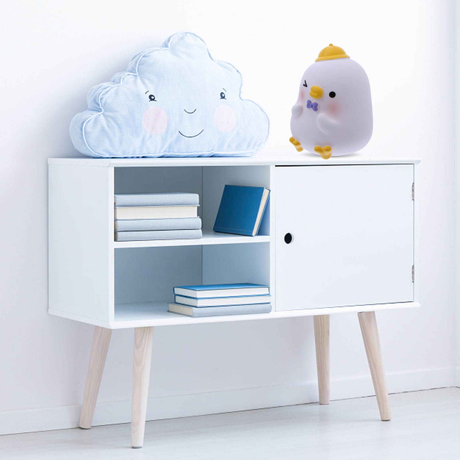 1Pc Cartoon Chick Shape Saving Pot Coin Bank Chic Piggy Bank Desktop Ornament