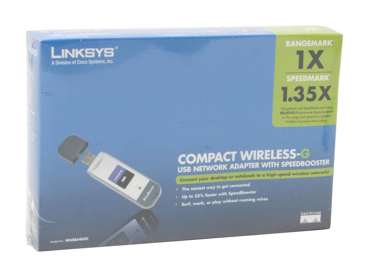 Linksys WUSB54GSC USB 2.0 Network Adapter with SpeedBooster