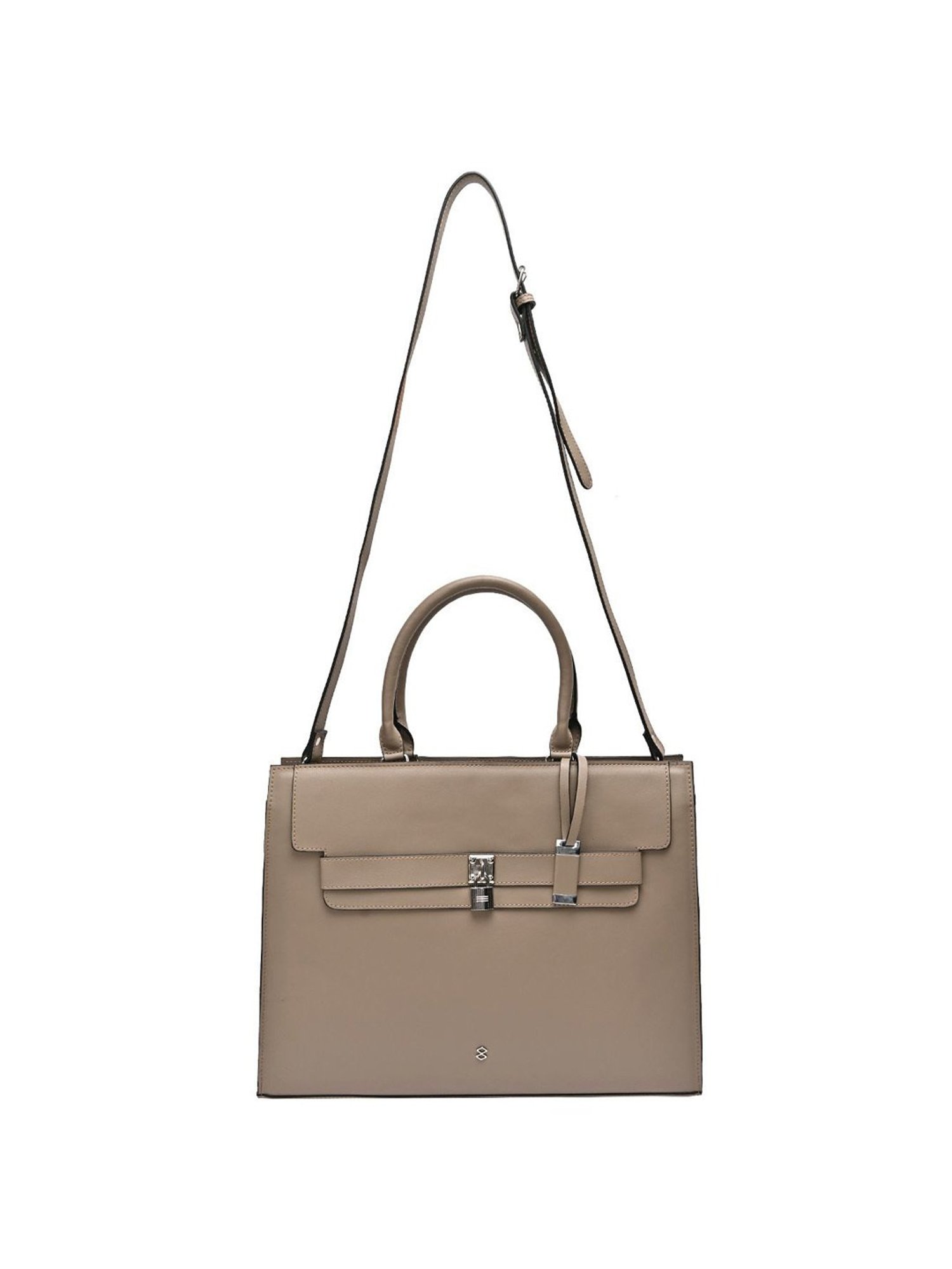 Horra Grey Solid Laptop Handbag